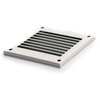 Vent Systems 4'' x 4'' Inch Pack of 5 White Air Vent Cover Metal Air Return Grill with Built in Pest Guard Screen HVAC Vent Cover for Home Improvement Vent Duct Cover 100x100 mm