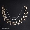 Anglacesmade Bridal Headband Leaf Hair Vine for Birde Bridesmaid Leaves Branch Wedding Wreath Prom Party Festival Hair Piece for Women and Girls (Gold)