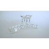 Generic Long silver metal circles hair claw clip for medium thick hair