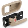 Lcyolada Interior Door Handles W/Bezel (Pair), Beige, Front Left Driver & Right Passenger for Toyota Tundra 2000 2001 2002 2003 2004 2005 2006