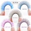 sky blue YY Eyelash Extension Lashes C Curl 0.07mm, 8-15mm Faux Mink Cluster Lash Extensions Soft Y Lashes Extensions Premade (8-15MM, 0.07-C,Light sky blue)