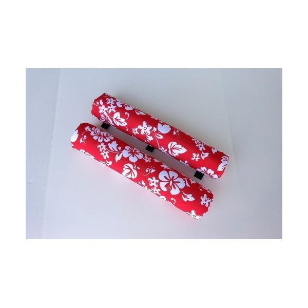 Vitamin Blue 18" Roof Rack Pads Red Floral - Non Logo (Made in U.S.A.) AERO Pads