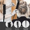 SWEET VIEW 4 Pcs Hair Styling Brush Set with 1 Pcs Edge Brush 1 Pcs Bristle Hair Brush 1 Pcs Rat Tail Comb 1 Pcs Wide Tooth Comb, Hair Comb Set for Slick Baby Hair and Flyaways - Black