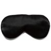 Fishers Finery 25 Momme Pure Mulberry Silk Sleep Eye Mask with Adjustable Strap (Black)