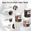 Joyful Young Semi Permanent Hair Color Mask, Hair Coloring Depositing Conditioner, Vegan Magic Hair Dye Conditioner, Colors Hair in Minutes Long Lasting Ammonia FREE, Cover Gray 300ml (LIGHT BROWN)