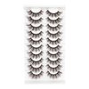Brown Eyelashes Natural Look Dark Brown False Lashes Wispy Faux Mink Lashes Fluffy Fake Lashes 3D Strip Evelashes Pack 10 Pairs(MQ607)