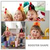 Chicken Headband 3pcs Rooster Hair Hoop Headwear Plush Animal Headbands Ear Horn Hair Hoop Chicken Beak Costume Hair Band Easter Dress-Up Party Supplies