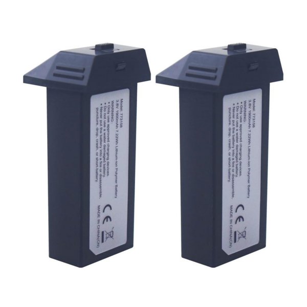 sea jump 2PCS 3.8V 1900mAh 1S Lipo Battery for HS440 Quadcopter, Foldable Remote Control Drone Backup Battery