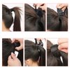 Remy Ponytail Extensions Hair Clip in 20 inches 80g Medium Brown Color Straight Drawstring Warp Around Human Ponytail Hair Piece for Women (20"-80g, Medium Brown #4)