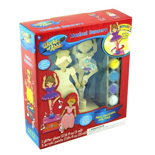 MasterPieces Works of Ahhh Musical Dancers Wood Paint Kit, Set of 2