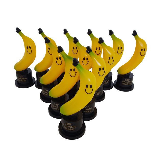 Dondor Plastic Gold Trophy Awards - Bulk Trophy Awards! (TOP Banana)