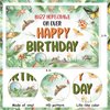 Jollyboom Bug Birthday Decorations, Insect Birthday Party Decorations Buzz Hop Crawl Bugs Birthday Backdrop Banner Balloon Garland Green for Boy Girl Spring Summer Tropical Reptile Rainforest Party