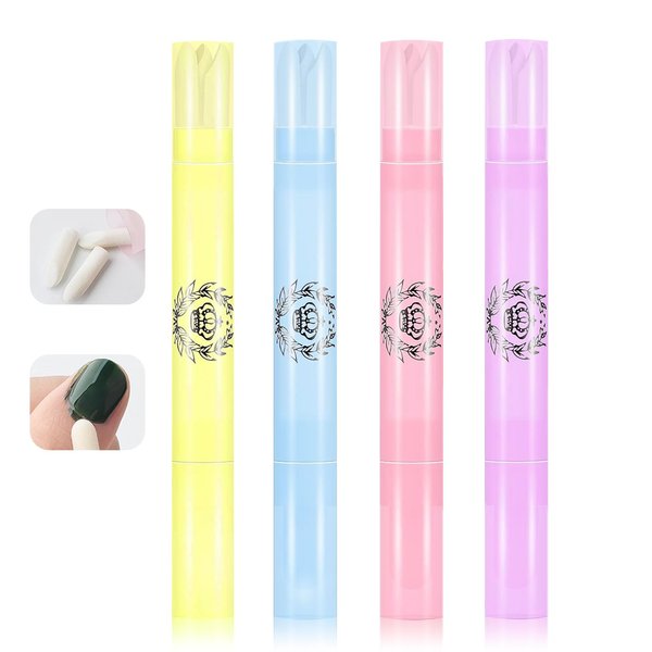 4PCS Nail Polish Remover Pen Nail polish Corrector Pen,Polish Cuticle Nail Edge Cleaning Pen,Nail Polish Correction Makeup Remover Pen for Nail DIY Design