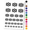Celtic Love Knot Silhouette Temporary Tattoo Water Resistant Fake Body Art Set Collection - Black (One Sheet)