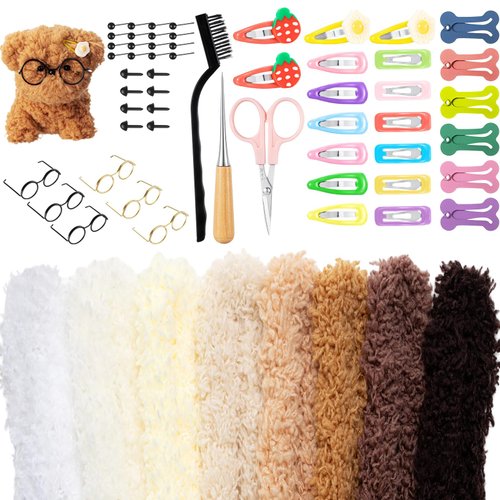 VitalCozy 71 Pcs 39.37'' Pipe Cleaners Craft Kit 16 Pcs Fuzzy Pipe Cleaners Thick for Crafts Fluffy Coral Fleece Chenille Stems for Pipe Cleaners Art Creative DIY Projects Supplies,8 Colors
