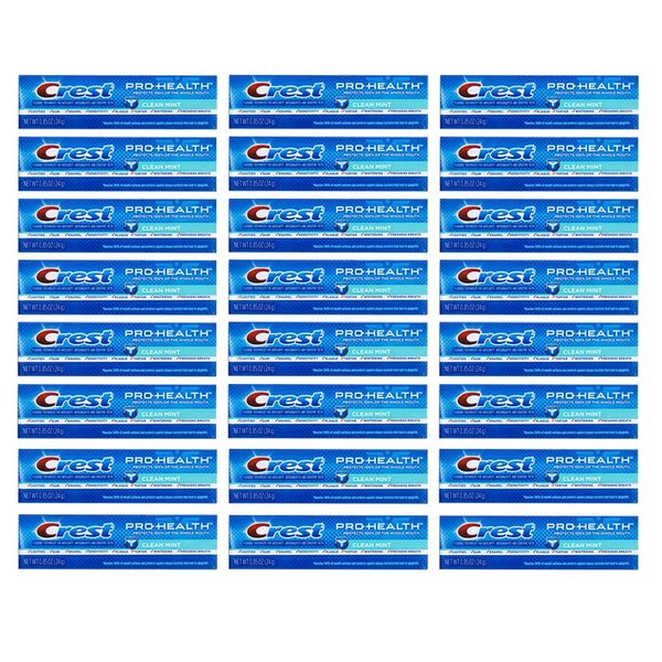 Crest 037000995609 Pro-Health Clean Mint Toothpaste, Smooth Formula 0.85 Oz, Travel Size, (24 Pack)