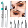 4-Tipped Microblading Eyebrow Pen, 2024 Upgraded 3D Waterproof Magic Eyebrow Pencil Contouring Pen, Long-Lasting Natural Fine Stroke Magic Eyebrow Pen (519C01#Light Brown)