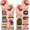 (96 PCS) Future Best Lawyer Law School Justice Temporary Tattoos Birthday Themed Party Supplies Decorations Favors Cute Funny Stickers Tattoo Gifts for Student Kids Girls Boys Women Decor Class Reward