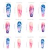 Long Coffin Press on Nails, Colorful Clouds Fake Nails, Blue Halo Dyeing False Nails, Glossy Glue on Nails, Stars Artificial Nails, Cute Full Cover Nails Summer Acrylic Nails Tips for Women 24Pcs