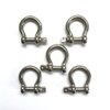 3/16"(5mm) Screw Pin Anchor Shackle Stainless Steel Bow Shackle Load Clamp for Chains Wire Rope Lifting Paracord Outdoor Camping Survival Rope Bracelets-5 Pieces