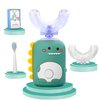 KAQINWX Kids Electric Toothbrushes, U Shaped Ultrasonic Toothbrush, Rechargeable Kids Toothbrush w/Smart Timer, 3 Brush Heads Replacement, 3 Clean Modes, IPX7 Water Resistant for Child 2-12