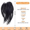 QTHQTFL Messy Bun Hair Piece Claw Clip Hair Buns Short Straight Ponytail Bun Hair Extensions Tousled Updo Messy Hair Bun Scrunchies for Women Girls (#1B)