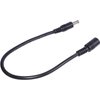 Galepromot Black DC6.5x4.4mm Extended Line Power Cable 6.5x4.4mm for Notebook Short Extension Cord 18AWG 120W DC6044 Power Supply Cord Power Cords Cables (30cm)