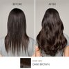 Satin Strands 18 Inch Brown Seamless Clip in Hair Extensions, 100% Human Hair, Add Length and Volume