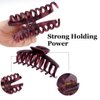 Liasun 4.3" Jelly Color Hair Claw Clip-Acrylic Strong Holding Power Hair Clips Hairgrip for Women and Girls Hair Barrettes for Medium or Long Hair (Wine Red)