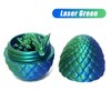 Pigmiss 3D Printed Dragon Egg Crystal Dragon Fidget Toy Full Articulated Dragon Mystery Dragon Eggs with Dragon Inside Home Office Desk Decor Gifts Toys (Laser Green)