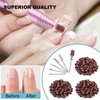 Nail Drill Bits Sanding Bands, 3 Color Coarse Fine Medium Grit Efile Sand Set Size #80#120#180 Electric File Nail Bits 3/32 Inch for Acrylic Gel Nails Cuticle Manicure Pedicure Polisher