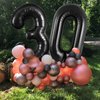 40 Inch Black 30 Number Balloons, Jumbo Foil Balloons for 30th Birthday Party Decorations Supplies / 30th Anniversary Event