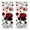 2Pcs Tattoo Stickers,Red Rose Fashion Butterfly Dragon Flower Body Art Temporary,3D Flower Temporary Tattoos,Fake Tattoo Sticker,Decal Clearable Temporary Tattoos