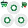 Reusable Mop Head Replacement for Libman Tornado Spin Mop Thick Microfiber Spin Mop Refill Heads for Libman Tornado Spin Mop System, Easy to Replace and Machine Washable, Wet Dry Clean (White, 3 Pack)