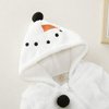 GRNSHTS Baby Boy Girls Christmas Romper Velvet Hoodied Snowman Jumpsuit Toddler Costumes Xmas Clothes (White, 2-3 Years)