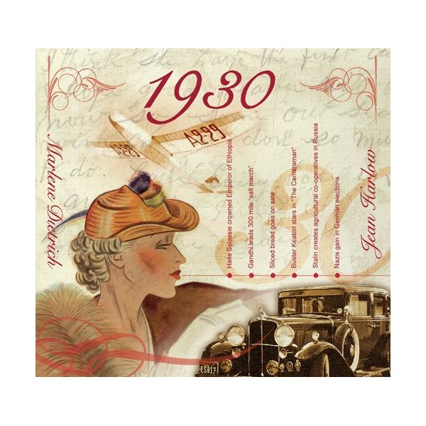 1 X CDCard Company 1930 - The Classic Years CD - Birthday Card CDC1695568