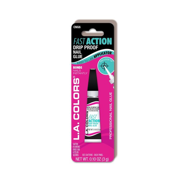 L.A. COLORS Drip Proof Nail Glue, 0.1 Ounce, CNG6