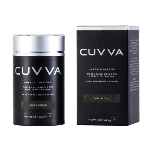 CUVVA Hair Fibers for Thinning Hair (DARK BROWN) - Keratin Hair Building Fiber Hair Loss Concealer - Thicker Hair in 15 Seconds - 25g/0.87oz Bottle - For Men & Women
