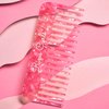 Rizos Curls Wide Tooth Styling Comb, Shower Comb for Detangling, Parting & Styling Comb, Gentle Comb for all Hair Textures, Pink