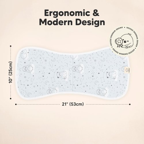 Organic Burp Cloths for Baby Boys and Girls - 5-Pack Ultra Absorbent Burping Cloth, B urp Clothes,Newborn Towel, Milk Spit Up Rags, Burpy Cloth Bib for Unisex, Boy,Girl,Burping Rags (Constellation)