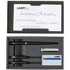 Lamy Joy AL 011 Calligraphy Set in Black and Aluminium with Black Ink Cartridges