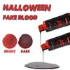 BOBISUKA 2PCS Halloween Fake Blood Makeup Kit - Fresh Red + Dark Red Realistic Washable Special Effects SFX Makeup Set, for Zombie Vampire Cosplay Monster Mouth Clothes Dress Up
