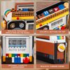 Vziimo Retro Radio Classic Series Building Blocks Set, Collectible Vintage Music Player Display Mini Model Kit, Creative Gift Toys for Adults Kids 8+ (554 Pieces)