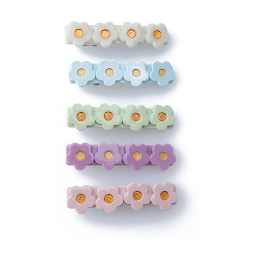 Sowaka 5 pcs Flower Hair Clips Acrylic Cute Alligator Clips Metal Non Slip Hair Accessories Headwear for Women Girls Long Thick Thin Short Hair Barrettes Birthday Gift