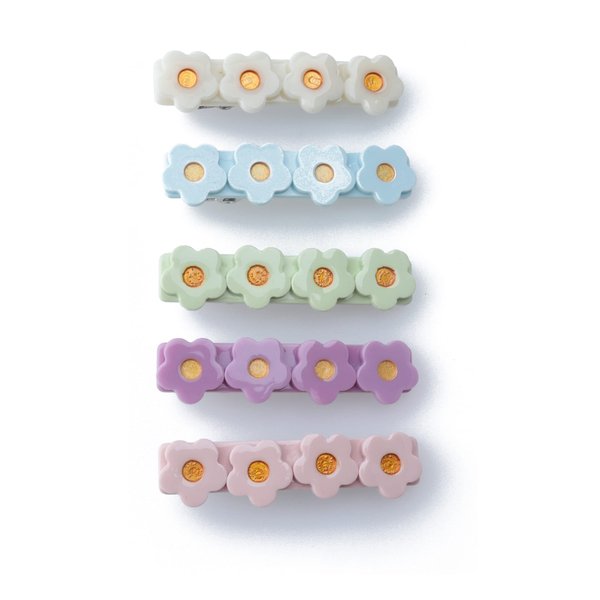Sowaka 5 pcs Flower Hair Clips Acrylic Cute Alligator Clips Metal Non Slip Hair Accessories Headwear for Women Girls Long Thick Thin Short Hair Barrettes Birthday Gift