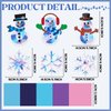 Motipuns 24 Set Snowflakes Paper Craft Kit DIY Winter Christmas Snowflake Paper Cutouts Make Your Own Snowflake Suncatcher Snowflakes Party Decoration for Winter Home Activities