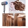PRETFY Portable Hair Dryer, 1875W Professional Ionic Hair Blow Dryer with Diffuser, Lightweight Design, Fast Drying, Low Noise, Foldable Small Hair Dryer for Home, Travel, Salon (Gray)