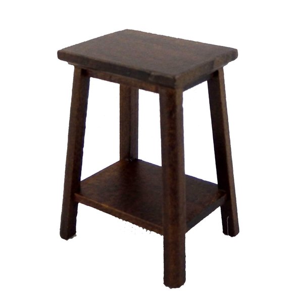 Melody Jane Dolls Houses Dark Oak Fern Stand Plant Pedestal Medium Miniature Furniture 1:12