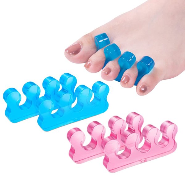 ZaxSota Pedicure Toe Separators,Toe Separators for Nail Polish, Toe Nail Separator, Repeatable Washable Toenail Dividers to Relieve Orthopedic Bunion,2 Pairs