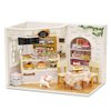 piberagi DIY Miniature Dollhouse Kit with Furniture, 1:24 Scale Creative Room Mini Wooden Christmas Doll House Accessories Plus Dust Proof for Kids Teens Adults(Cake Diary)